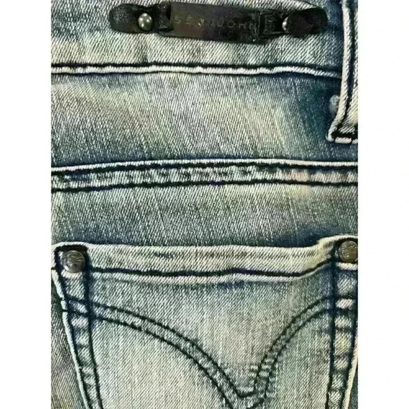 New! Y2k Sean Jean Paneled Jeans Low Rise Skinny Zippered Ankle Women's Size 27 - Picture 7 of 8